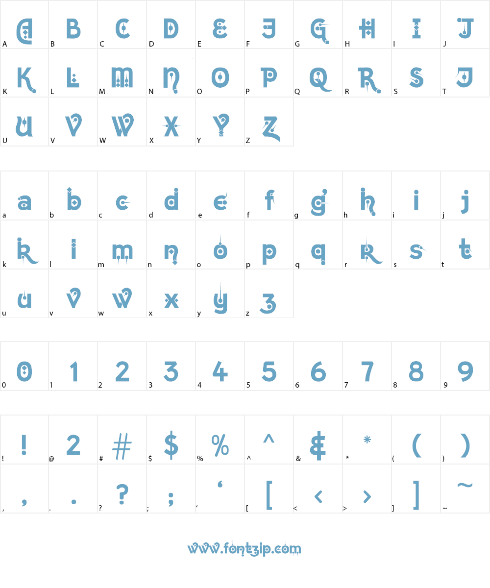 Kingthings Chimaera Font Character
